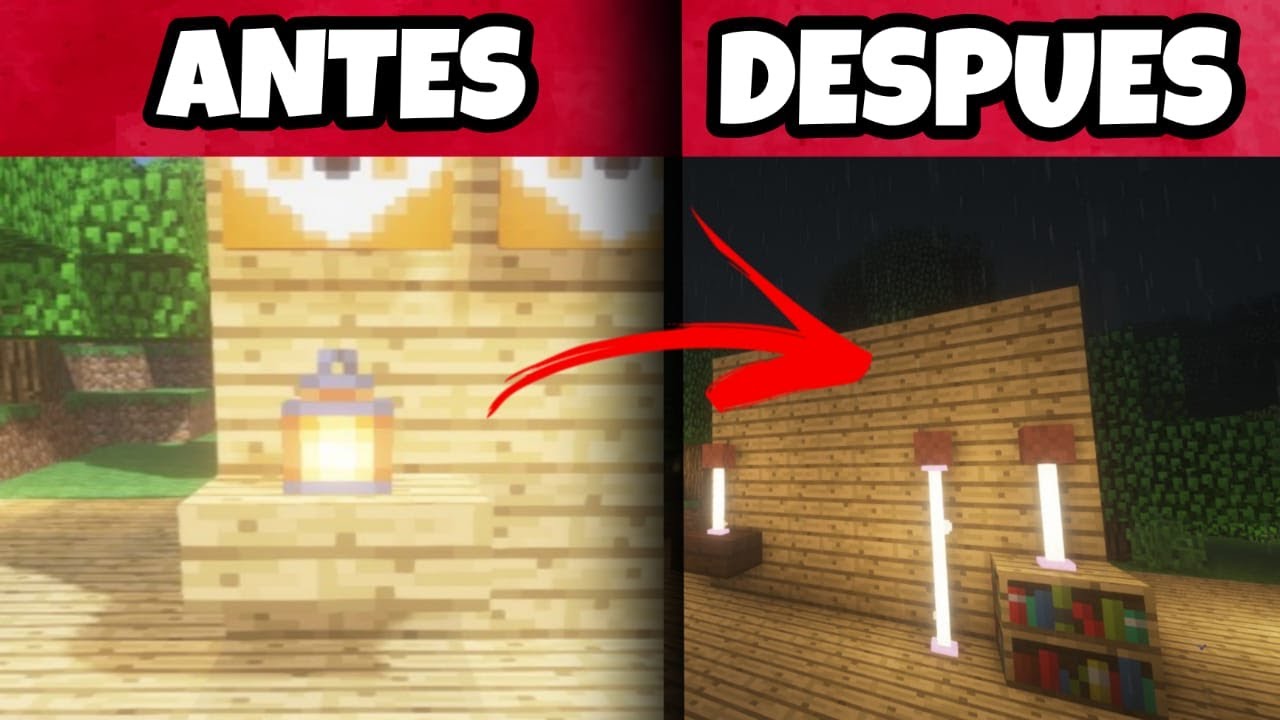 👉 Como HACER una LAMPARA en MINECRAFT [2022] 💥 Elegante, Decorativa  [Funciona] 