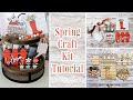 Spring craft kit tutorial  moore decal and decor craft kits  spring tiered tray home decor