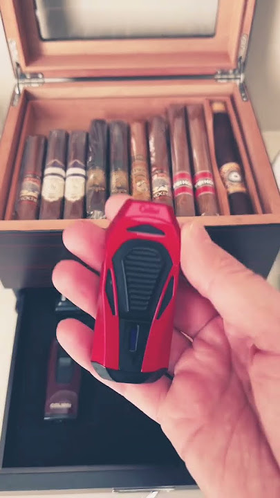 Red Colibri Triple Flame Lighter to Match Red Label Cohiba! #cigarlifestyle #asmr #relaxation #lunch