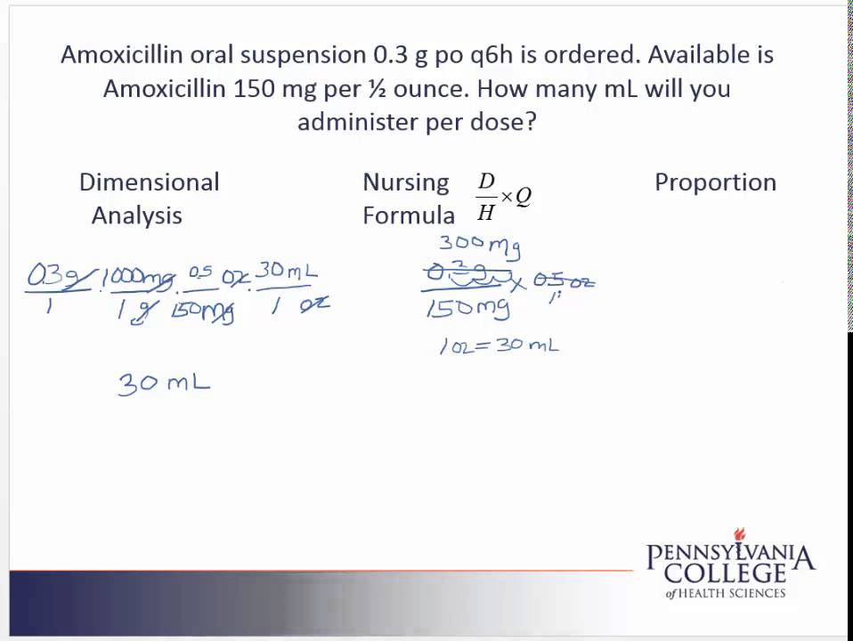 Dose Conversions #10 G To Mg To Oz To Ml