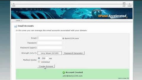 How to create a POP e-mail account in cPanel (Flipper Host)