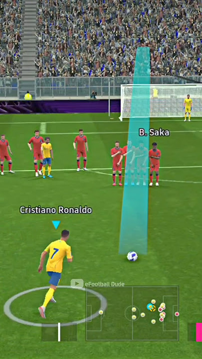 Accurate Knuckle shot Tutorial 😍 | pes #efootball #efootball2024 #pes2021 #shorts #viral