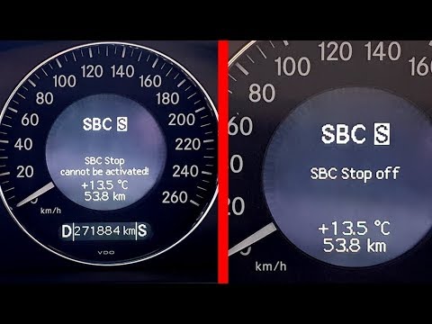 Скрытая Функция SBC Stop на Mercedes W211, W219 / SBC Stop в Mercedes W211