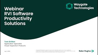 Waygate Technologies | RVI Software Productivity Solutions Webinar