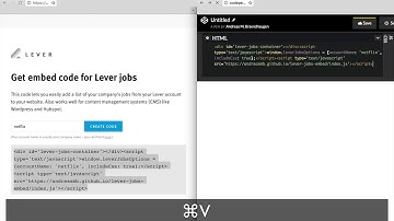 Lever embed code demo