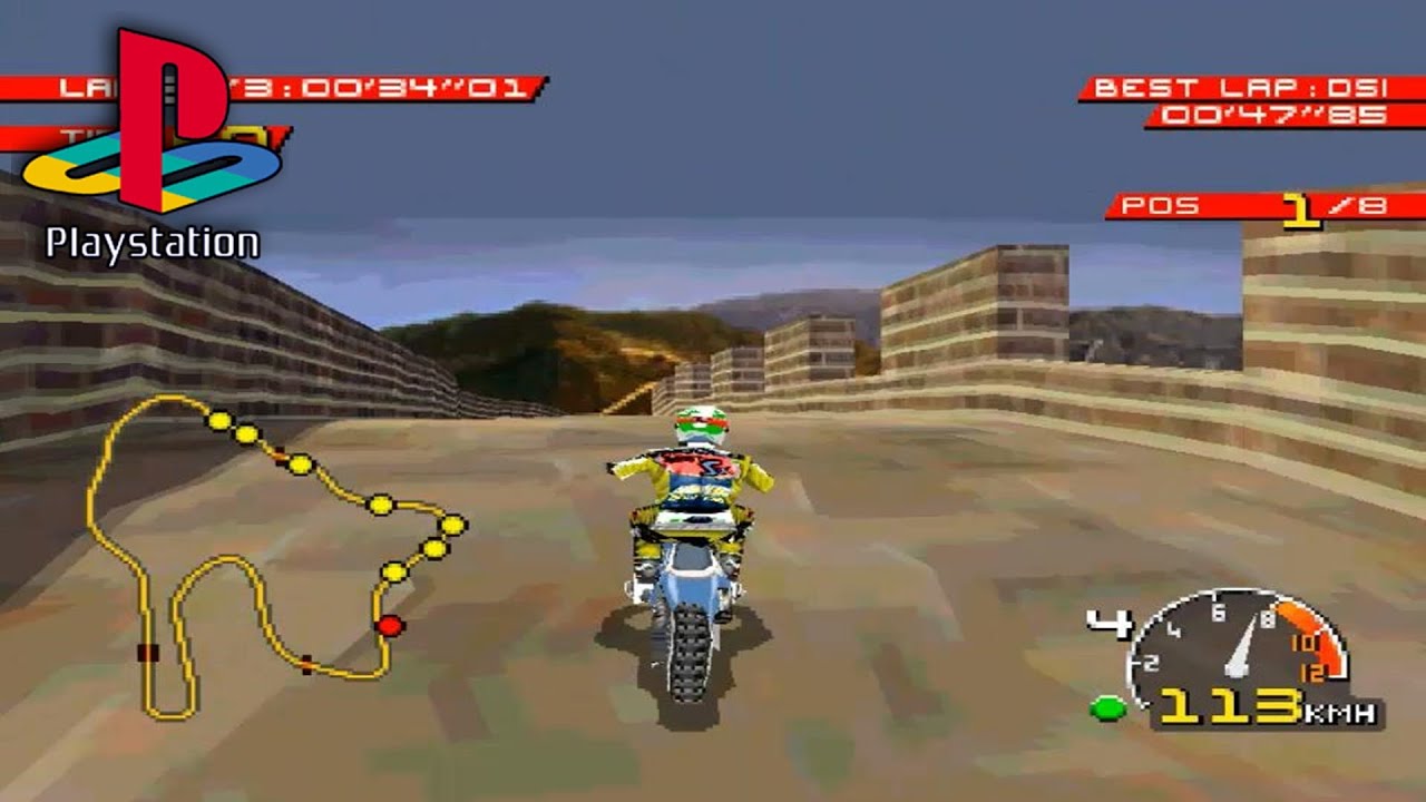 Moto Racer - Gameplay PSX / PS1 / PS One / HD 720P (Epsxe) 