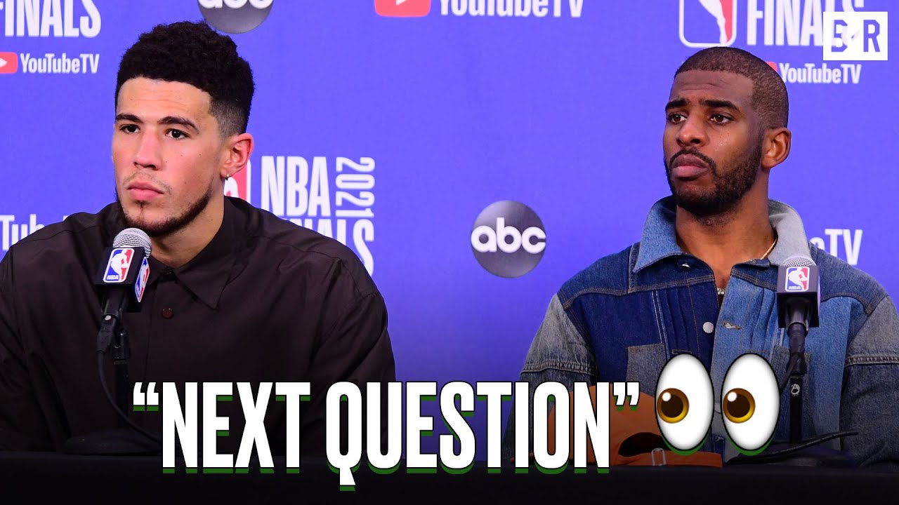 Download Devin Booker Couldn't Believe Reporter's Question About Being Disappointed In Chris Paul