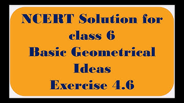 NCERT Solution for class 6 Mathematics Chapter 4 Basic Geometrical ideas Ex: 4.6