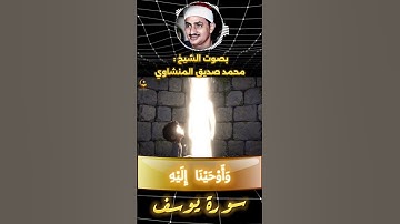 فلما ذهبوا به | تلاوة خاشعة من سورة يوسف بصوت الشيخ محمد صديق المنشاوي