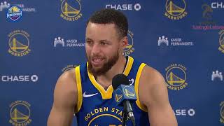 Steph Curry Postgame Interview | Golden State Warriors beat Portland Trail Blazers 100-92