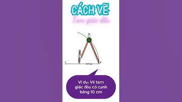 Cách vẽ tam giác cân bằng copmpa #edutok #education #study #maths