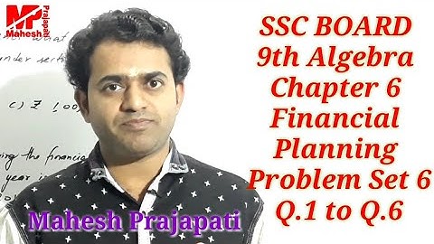 9th Algebra Problem Set 6 | Financial Planning Problem Set 6 | Mahesh Prajapati