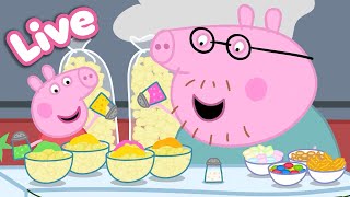 🍎 Peppa Pig Best Bites LIVE! 🐷 Peppa’s Food & Cooking Moments |  Tales Full Episodes 24/7