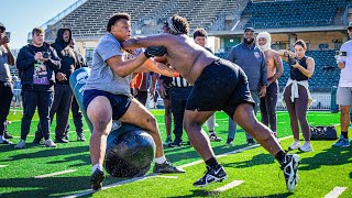 THE STRONGEST FOOTBALL PLAYERS EVER WENT AT IT! (OL vs DL 1on1’s for $10K) image