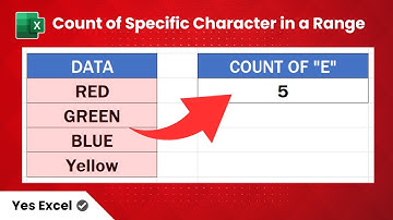 Count Specific Characters in a Range in Excel