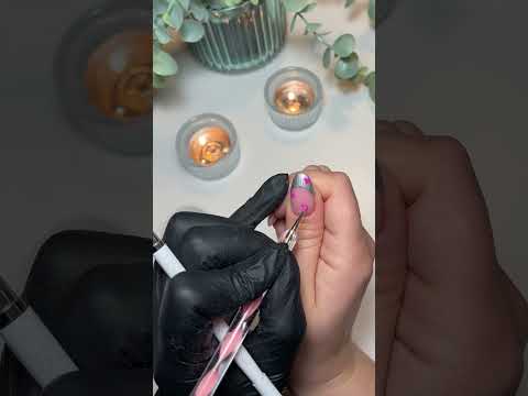 Chrome French Nails with Fuzzy Hearts | Valentine's Nail Art 2023