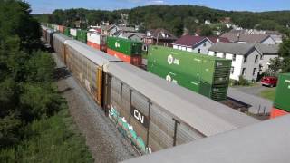 Ns Wbd Autoracks Train Meets Ebd Stacktrain Lilly, Pa 882017