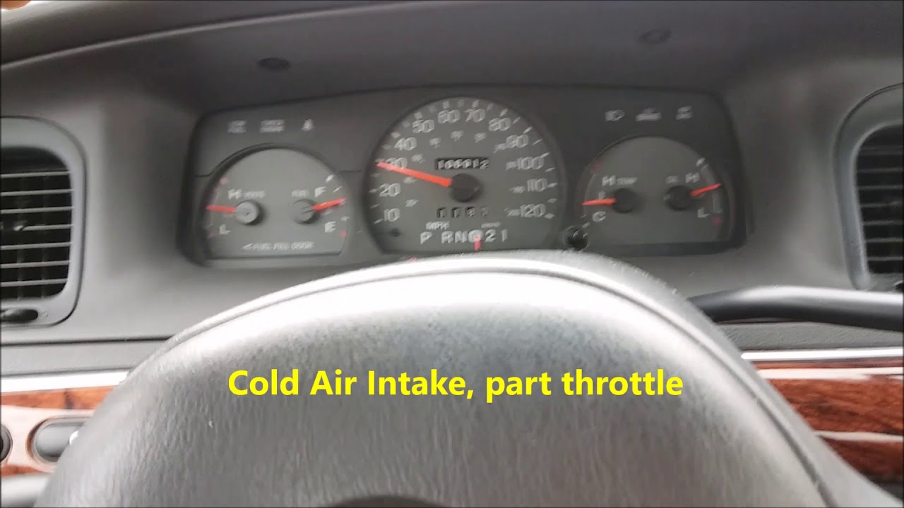 Stock vs. Cold Air Intake, Grand Marquis YouTube