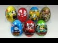 7 Plastic Surprise Eggs Unboxing Cars 2 Thomas Spongebob Toy Story