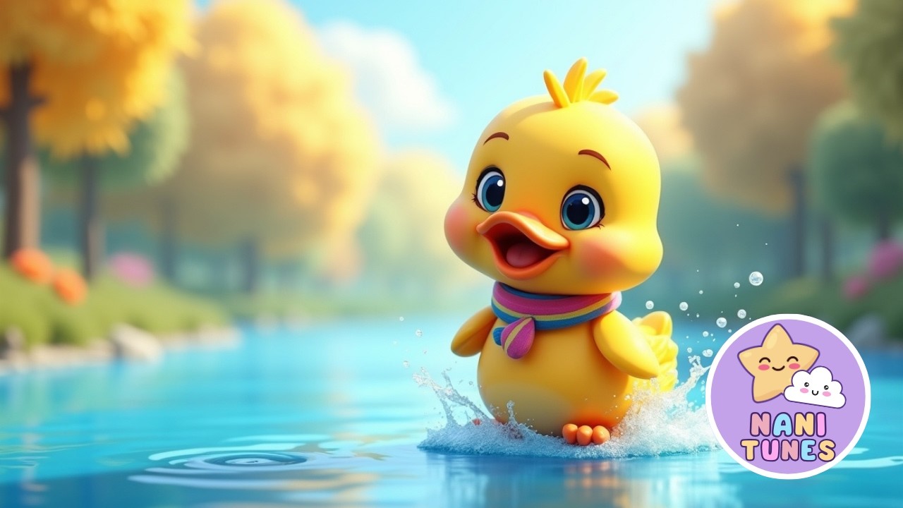 🦆🌊 Música Infantil Educativa | Patinho Chapoteador 💦 Canções Infantis