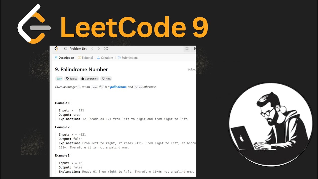 Leetcode 9: Palindrome Number - Explained with visualization in Swift ...