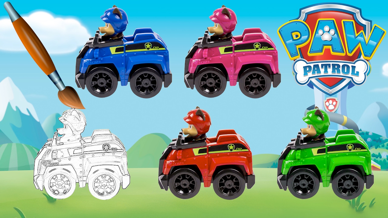 LEARNING Colors PAW Patrol Chase Police Truck CHANGE Color