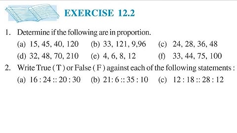 Class 6th Maths NCERT Chapter 12 Ratio and Proportion Exercise 12.2 Full Solved #class6