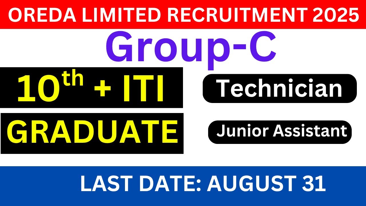OREDA Limited Recruitment 2025 for 35 Technician Post