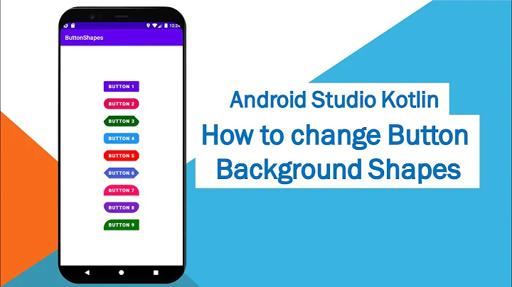 android kotlin how to create Button background shape ||android button example || Button style shape