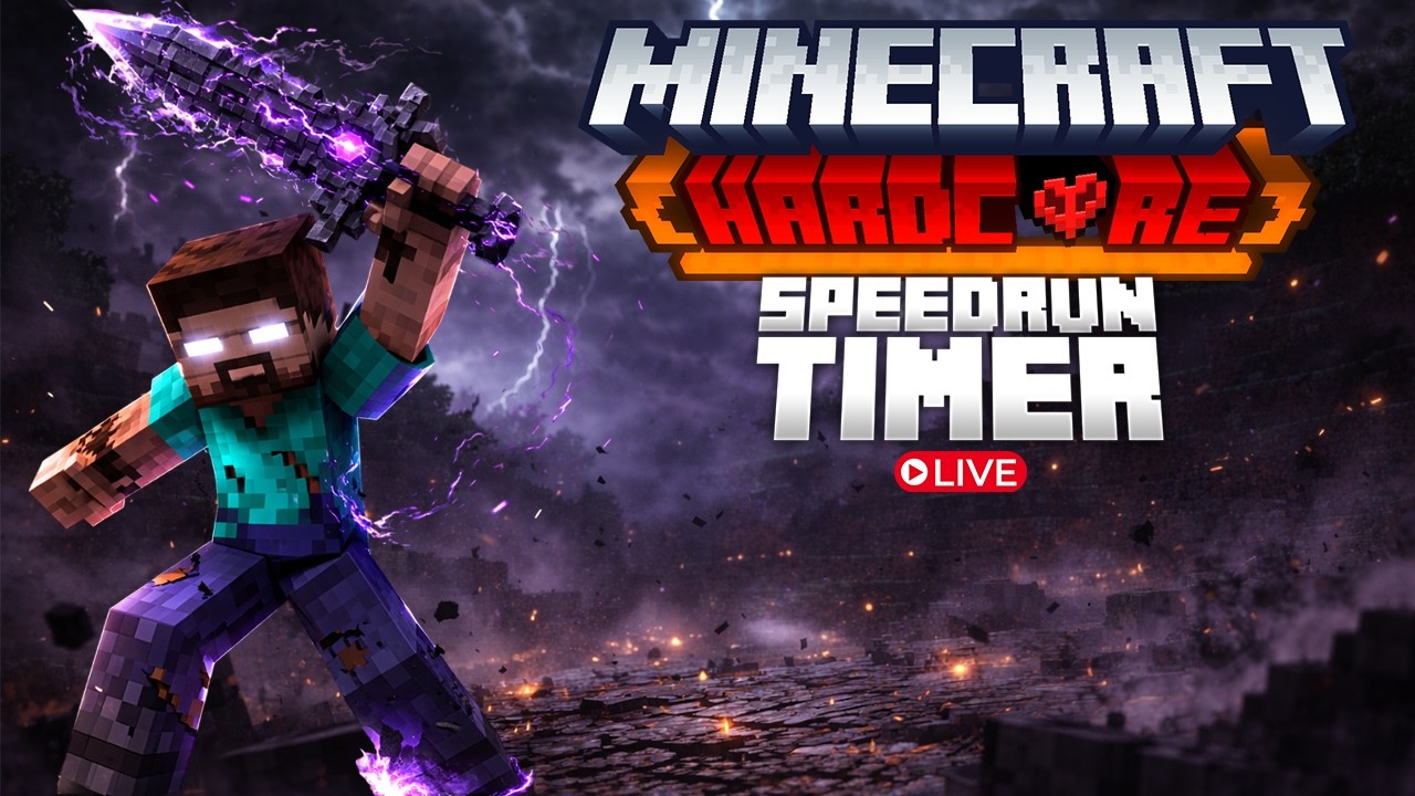 Minecraft Hardcore speedrun live attempt 2 | Minecraft Live | # ...