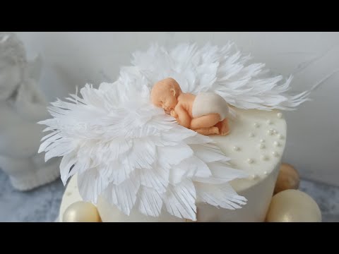 КРЫЛЬЯ АНГЕЛА для торта на КРЕЩЕНИЕ.