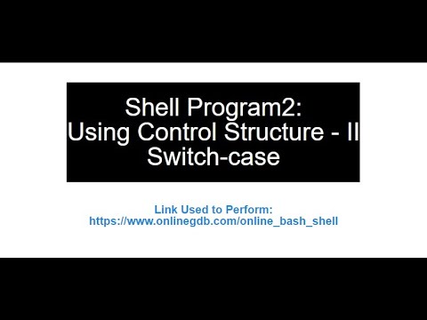 Switch case shell