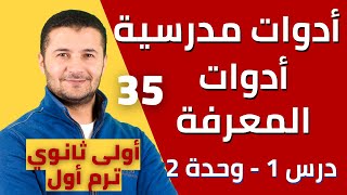 المستلزمات المدرسية les fournitures scolaires وأدوات المعرفة les articles définis أولى ثانوي فرنشاوي