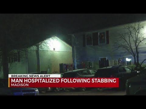 Man hospitalized after