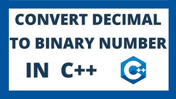 Program to convert decimal to binary in c++ | Decimal to binary number conversion