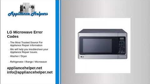 LG Microwave Error Codes