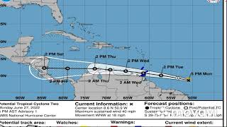 Potential Tropical Cyclone 2 will be a tropical storm threat for the Windward Islands