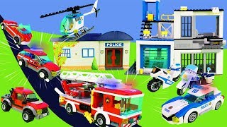 Lego Polis Ve İtfaiye Müdürlüğü Polis Helikopteri, Polis Arabası, Motolet