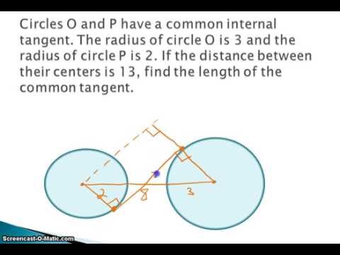 Geometry 10.4- Finding common internal tangents