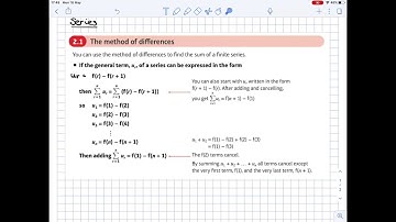 2.1 FP2 Chapter 3 Series - The Method of Differences