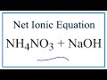 Net Ionic Equations and Ammonium Compounds