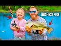 Taking My Daughter Fishing for the FIRST Time (she FREAKED out!!)