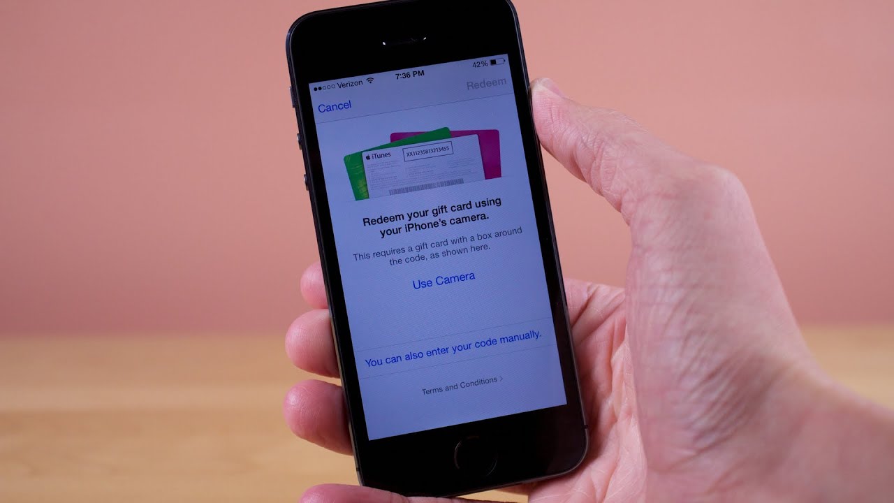 iOS 7 Lets You Redeem iTunes Gift Cards With Your Camera