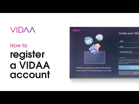 How to register a VIDAA account - VIDAA