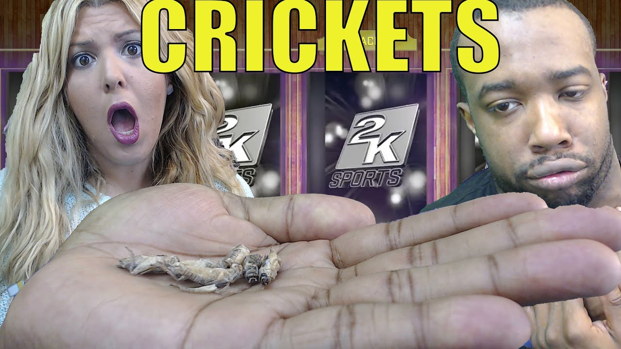 EAT CRICKETS CHALLENGE! Girlfriend Vs BoyFriend NBA 2k16 MyTeam Throwback Pack Opening! Crickets!