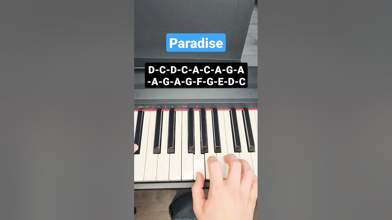 Paradise Coldplay - piano tutorial