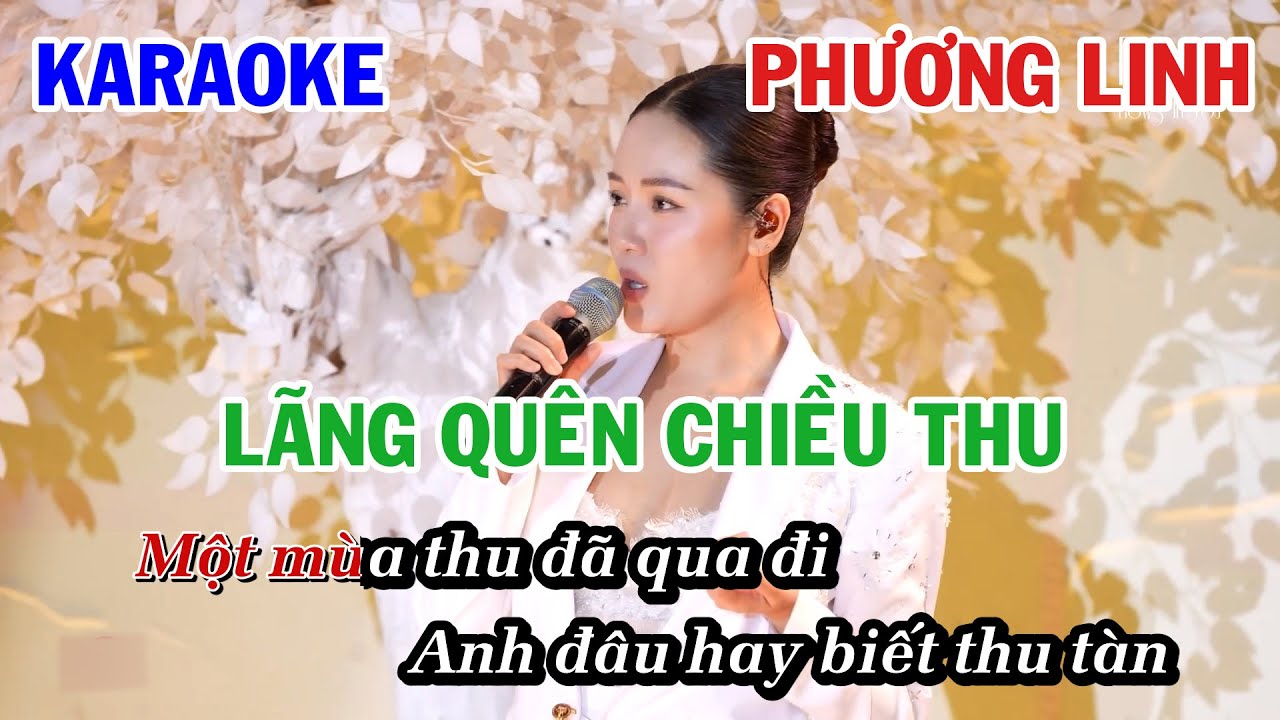 LÃNG QUÊN CHIỀU THU - PHƯƠNG LINH | KARAOKE NHẠC TRẺ | BEAT TONE NỮ COVER | NHẠC HOA LỜI VIỆT | 8x9x