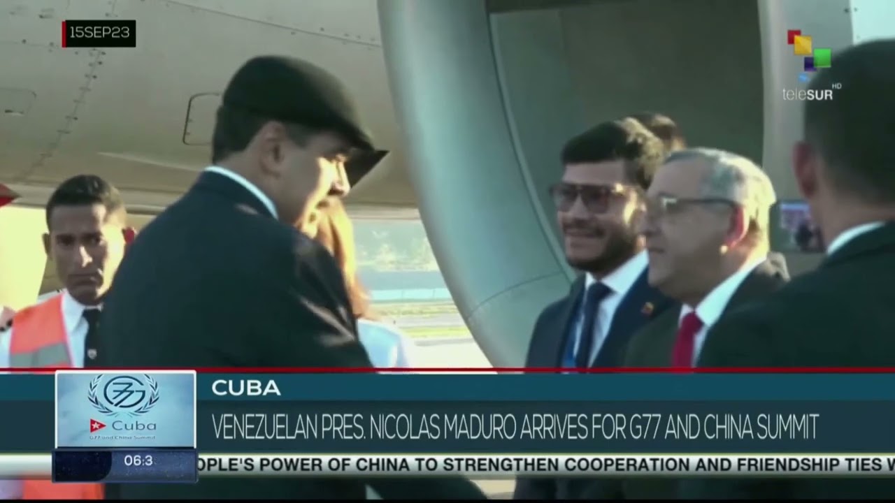 Venezuelan President Nicolas Maduro arrives in Cuba for G77 Summit and China