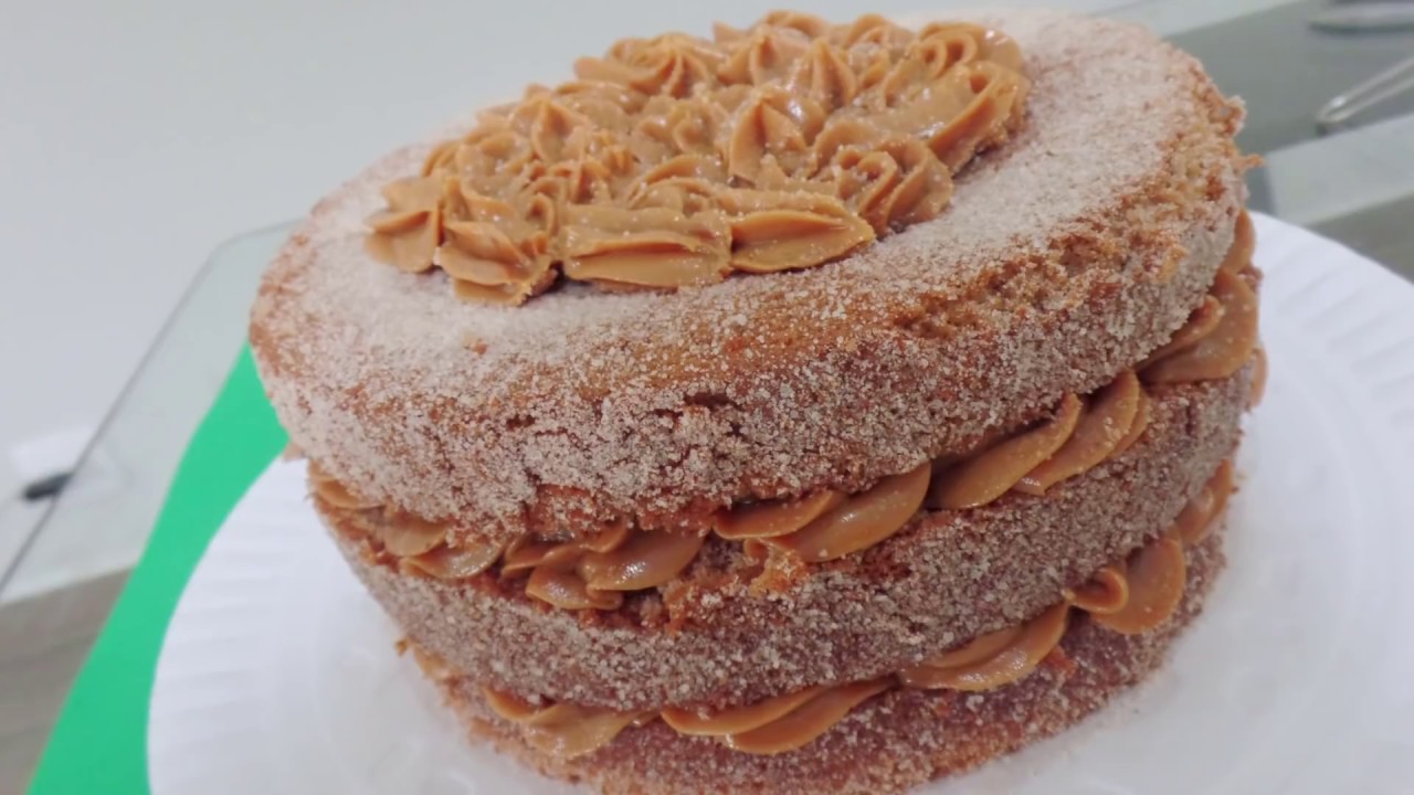 Bolo de Churros - Massa fácil e super fofa! | Bolo Caseiro