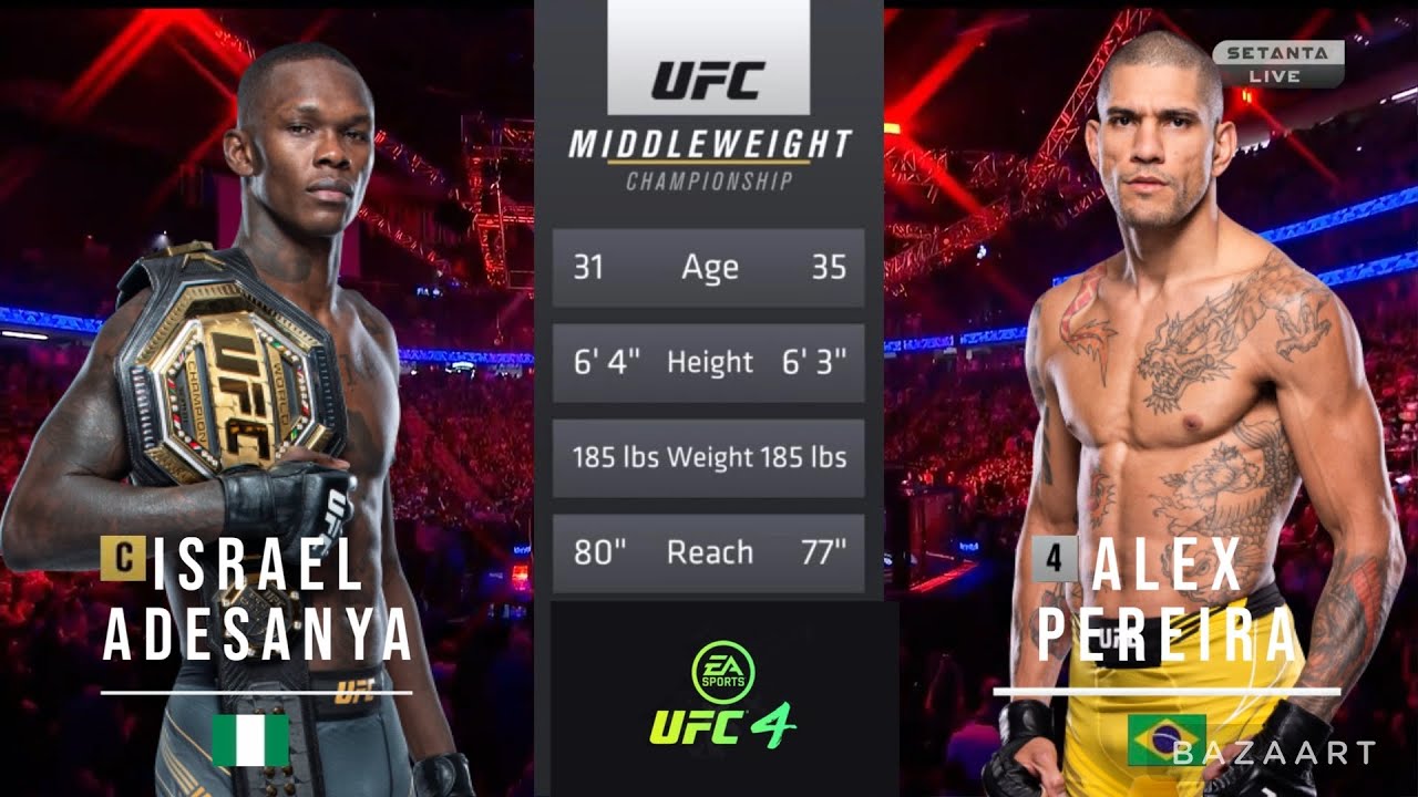 ISRAEL ADESANYA VS ALEX PEREIRA FULL FIGHT UFC 281